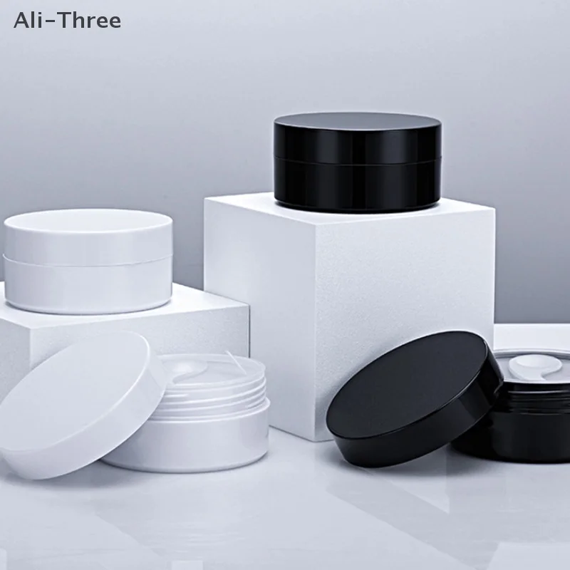 100 جرام فارغة العين كريم وجه جرة غسول الجسم زجاجة التعبئة والتغليف السفر الحاويات مستحضرات التجميل ماكياج مستحلب الفرعية زجاجة مع ملعقة