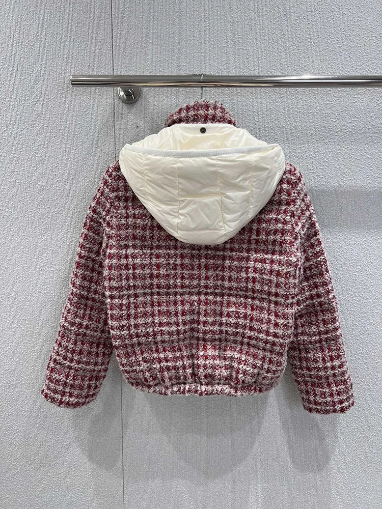 SVORYXIU 2025 شتاء جديد نمط غير رسمي نمط المرأة موضة الاختيار نمط مقنعين رشاقته 100% القطن أسفل سترة