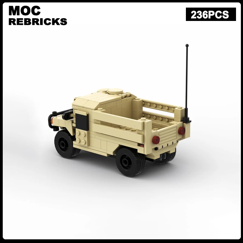 WW2 American Military Army M1123 Humvee Cargo Troop Carrier MOC Building Block Assembly Model Originality Brick Toy Holiday Gift