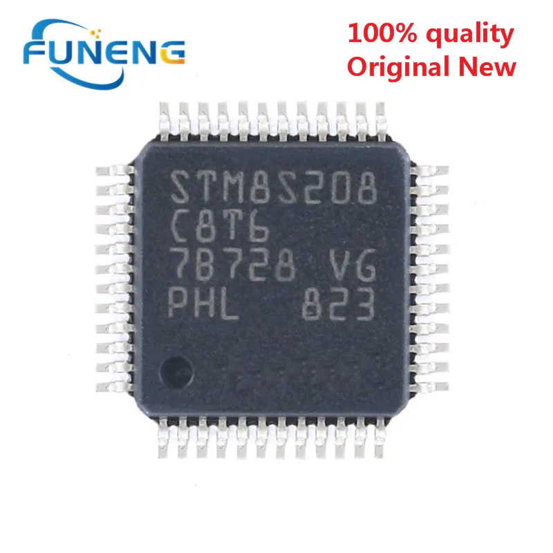 (5piece)100% New STM8S208C8T6  LQFP-48