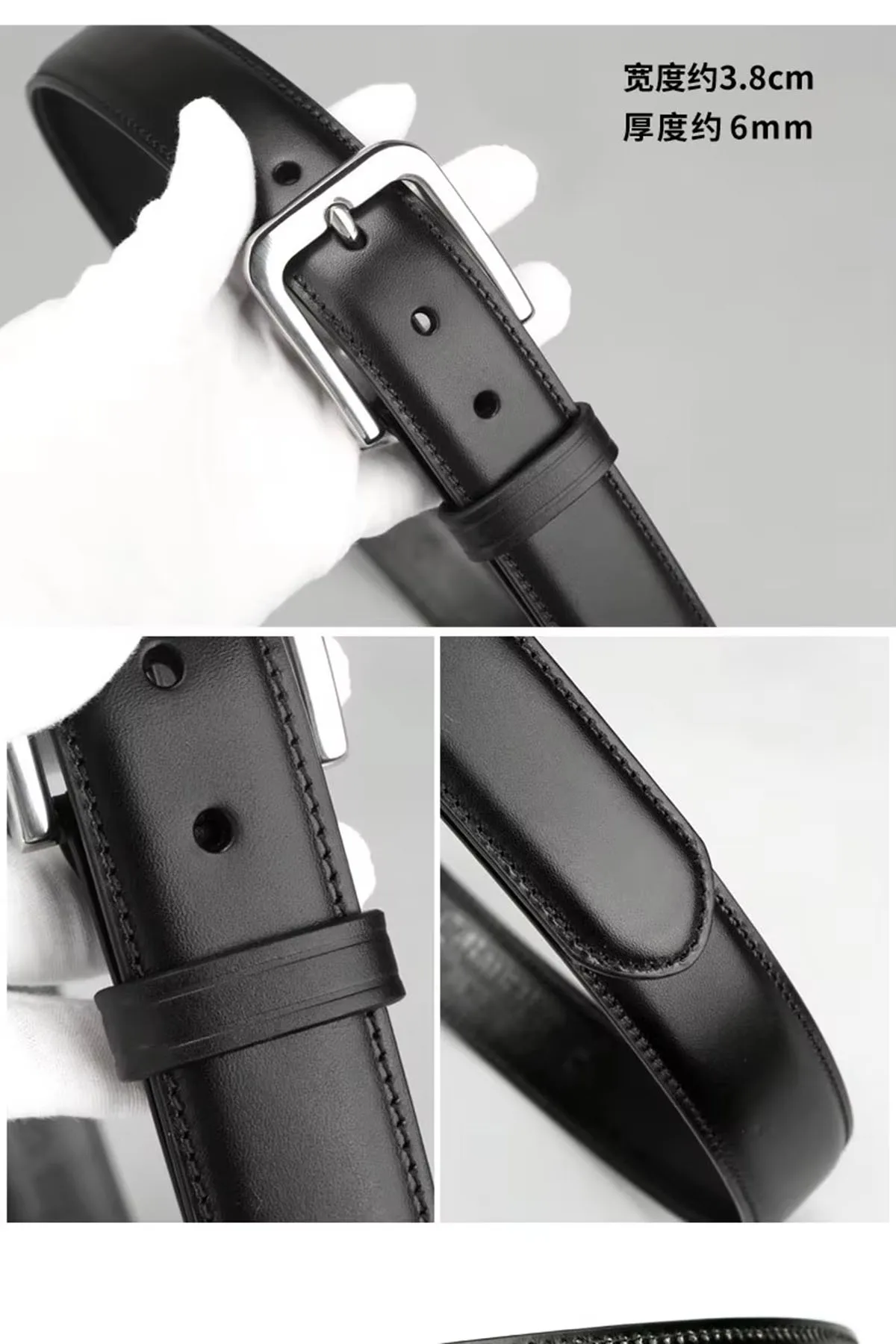 Gal SB6 Handgefertigter Doppellagiger Genähter Gürtel Herren Gürtel aus Rindsleder Taktischer Gürtel Outdoor Seal SB3 – Detail 13