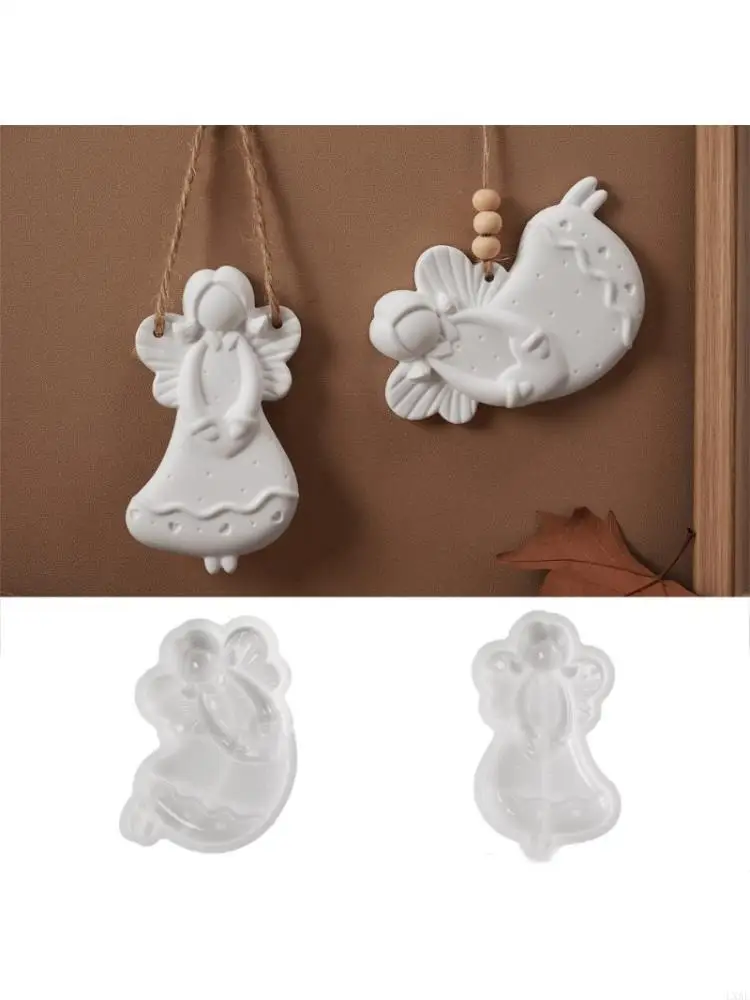  Versatile Silicone Figurine Angelic Mould Craft Supplies Accessory for Finger Training and Stress Relief Daily Use