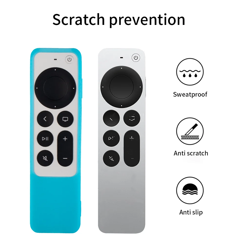 Silicone Remote Pretective Cover for Apple TV 4K Protective Control Cover Protective Case Shockproof for Apple TV 4K Skin
