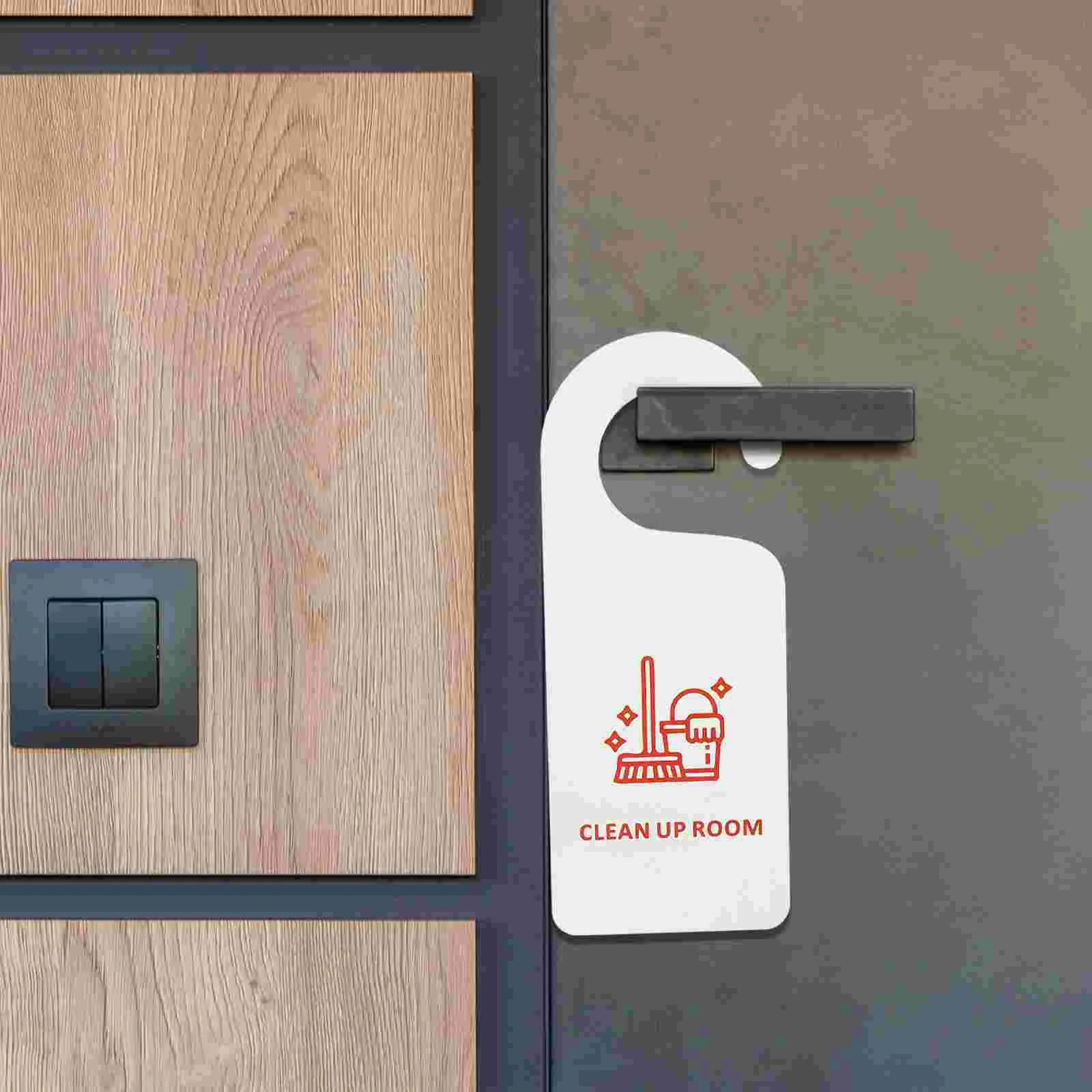 Do Not Disturb Listing Hotel Door Remind Sign Doorknob Signs Make up Room Accessories Dual Side Tag Pvc Hanger Office