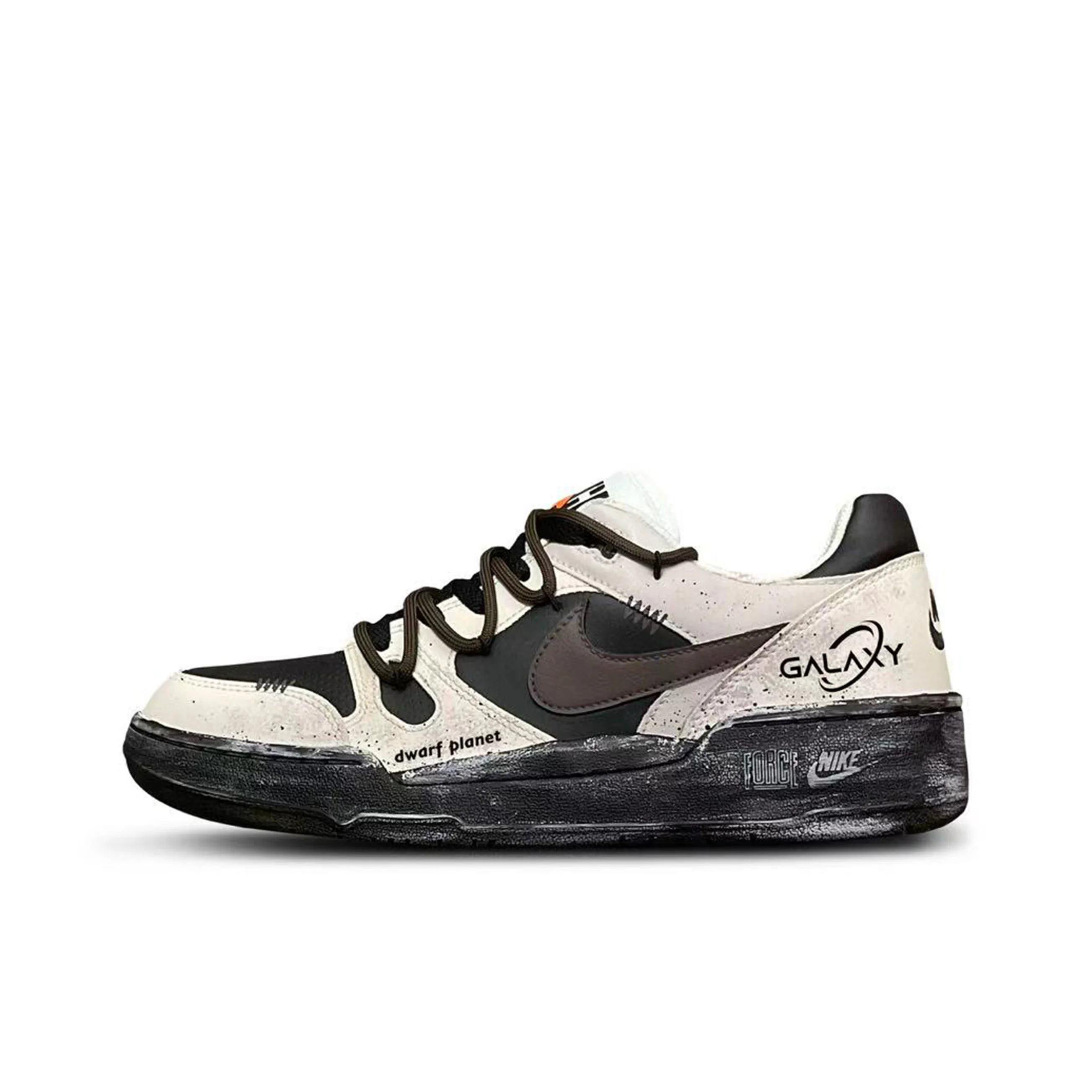 Nike Full Force Dwarf Planet Low top Skateboard Shoes Men's Black Brown HJ3485-121(Team1533- 