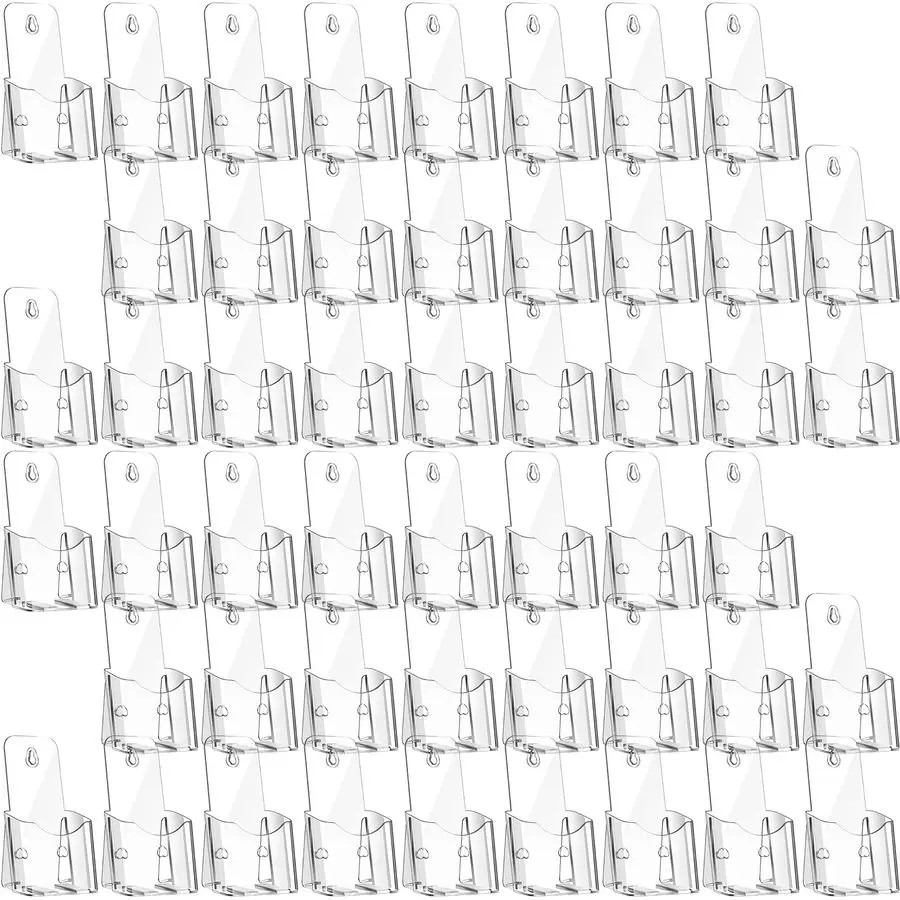 

20 штук акриловых держателей для брошюр 4 x 8 дюймов, прозрачные подставки для карточек, держатели для листовок, демонстрационные стенды для продавцов, брошюр, трифолд-листовок