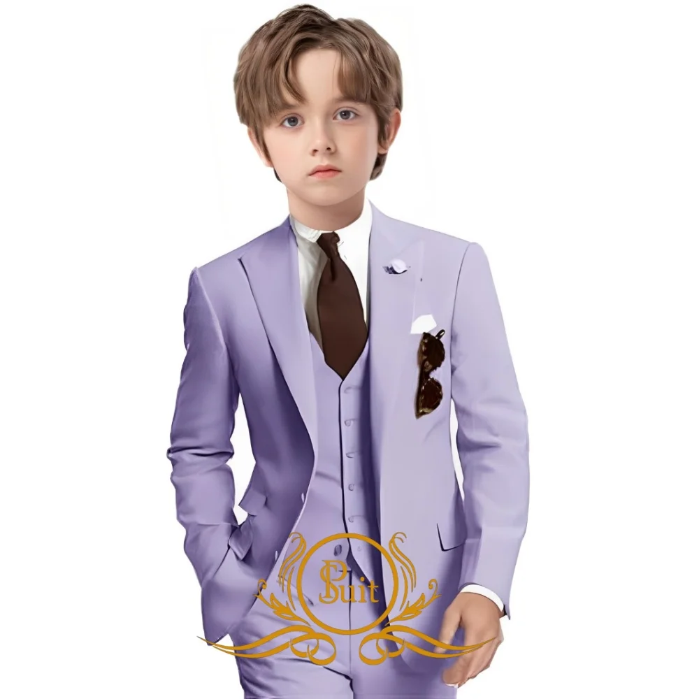 Formal Boys Suit 3 Piece Wedding Kids Tuxedo Children Party Clothes 2-16 Years Old Slim Fit Suits Children's Outfit