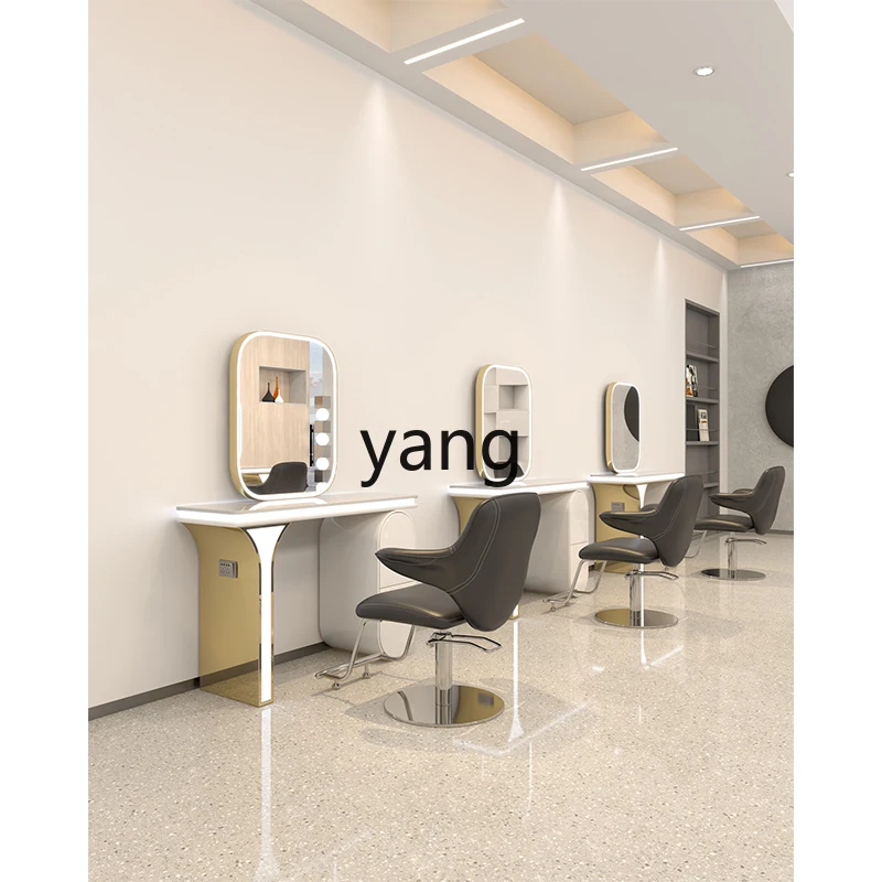 โต๊ะกระจกช่างทำผม LHH  แบบหินอ่อน  กระจกสำหรับร้านตัดผม  แบบด้านเดียวและสองด้านในตัว