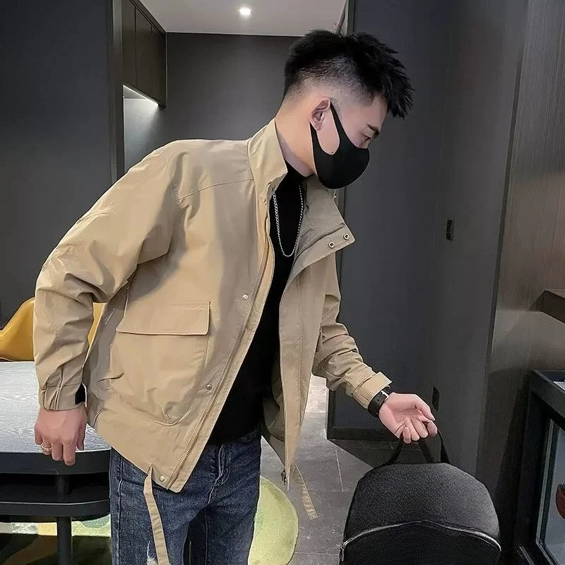 

Men's Spring Autumn Casual Korean Style Jackets Trendy Versatile Outerwear for Men Cool Style Fashion Outerwear for Autumn