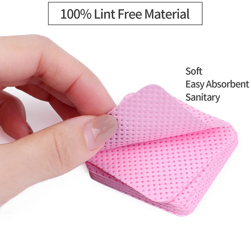 540Pcs/Pack Lint-free Nail Polish Remover Napkin Colorful Cotton Wipes Paper Pads UV Gel Dust Cleaner Cleaning For Manicure Tool