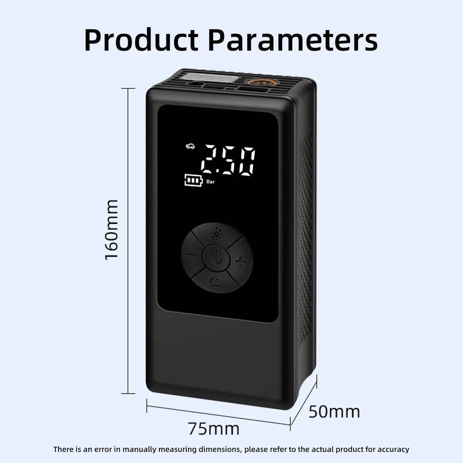 منفاخ إطارات محمول 150 رطل لكل بوصة مربعة ضاغط هواء مع مقياس، مضخة سيارة ودراجة لاسلكية للإطارات وكرة السلة والكرات الرياضية #2