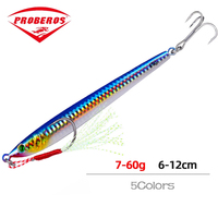 PRO BEROS Metal Jig Bait Weight 7g-60g Trolling hard bait bass fishing tackle trout diving bait Sea Fishing Lures Pesca