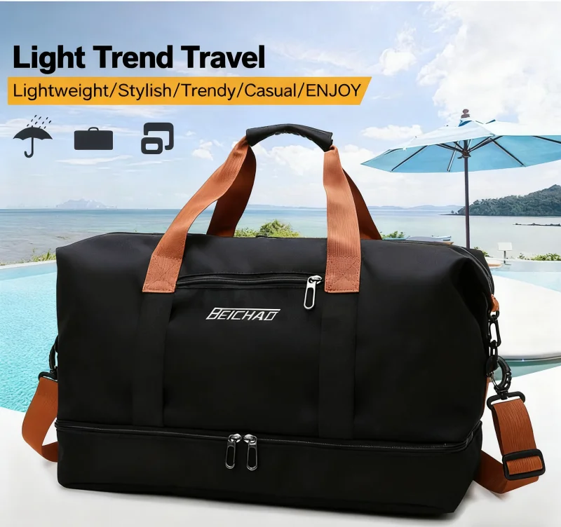 Large-Capacity Travel Bag Men Women Handheld Business Luggage Bag Lightweight Wet and Dry Separation Waterproof Sports Gym Bag