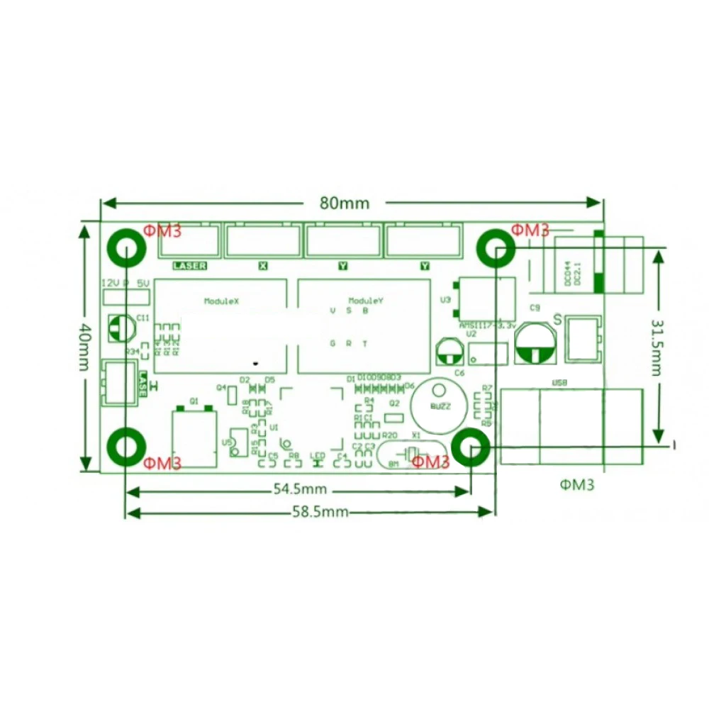 Grbl USB CNC آلة الحفر النقش بالليزر اللوحة الرئيسية 32 بت معالجة وحدة المعالجة المركزية لوحة تحكم #2