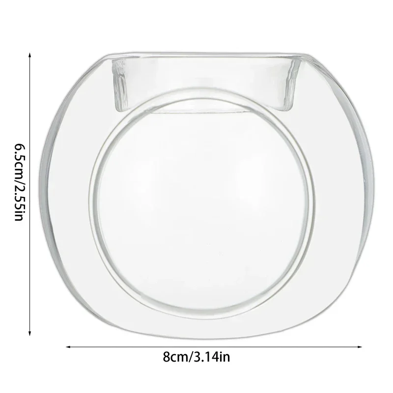투명 유리 촛대 웨딩 저녁 식사 테이블 장식 바 파티 크리스마스 촛대 소박한 라운드 유리 촛대