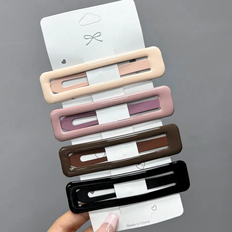 Oversized Metal Snap Hair Clips For Women Water-drop Triangle BB Clip For Thick Heavy Hair Side Jaw Clip Barrette Accessories view 6