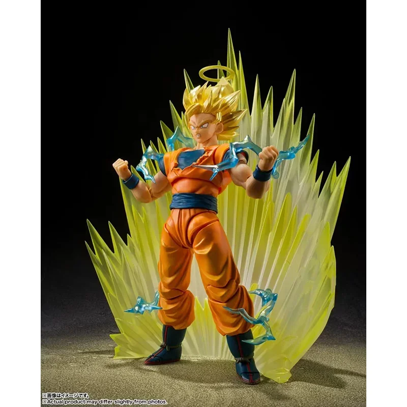Original Bandai Dragon Ball S.H.Figuarts SHF Super Saiyan 2 Son Goku SDCC Reprint In Stock Anime Collection Figures Model Toys