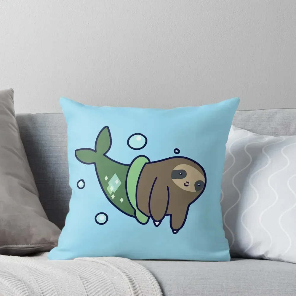 Mermaid Sloth Throw Pillow christmas decorations for home 2025 Room decorating items Sofa Cushion Cover Pillowcase pillow