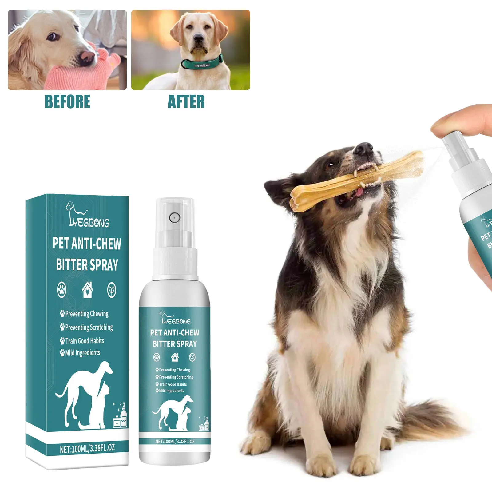 Dog No Bite Spray Stop Scratching Biting Expel Chewing Restricted Area Bitterness Behavior Modification Pet Anti Chewing Liquid