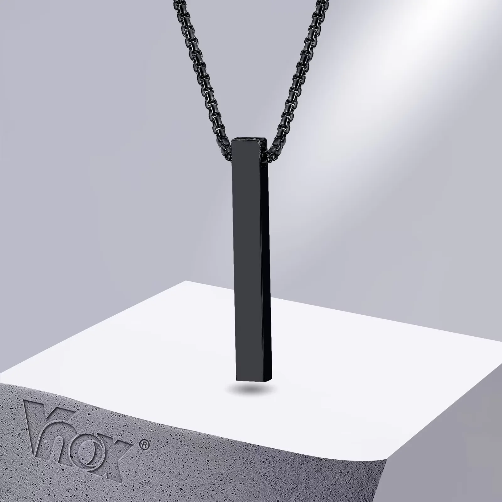 Cylindrical Necklace, Uni, 3D Bar Pendant, Simple Casual Neutral Necklace