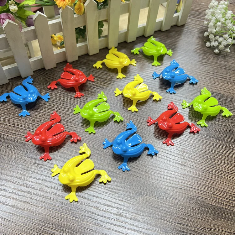 12pc Press Jumping Frog Bouncing Toy for Children to Relieve Stress Birthday Gift Parent Child Interaction Hand Eye Coordination