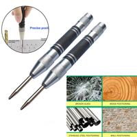 3pcs Automatic Centre Punch With Needles Adjustable Spring Loaded Metal Woodworking Punch Metal Drill Tool For Metal Wood Glass