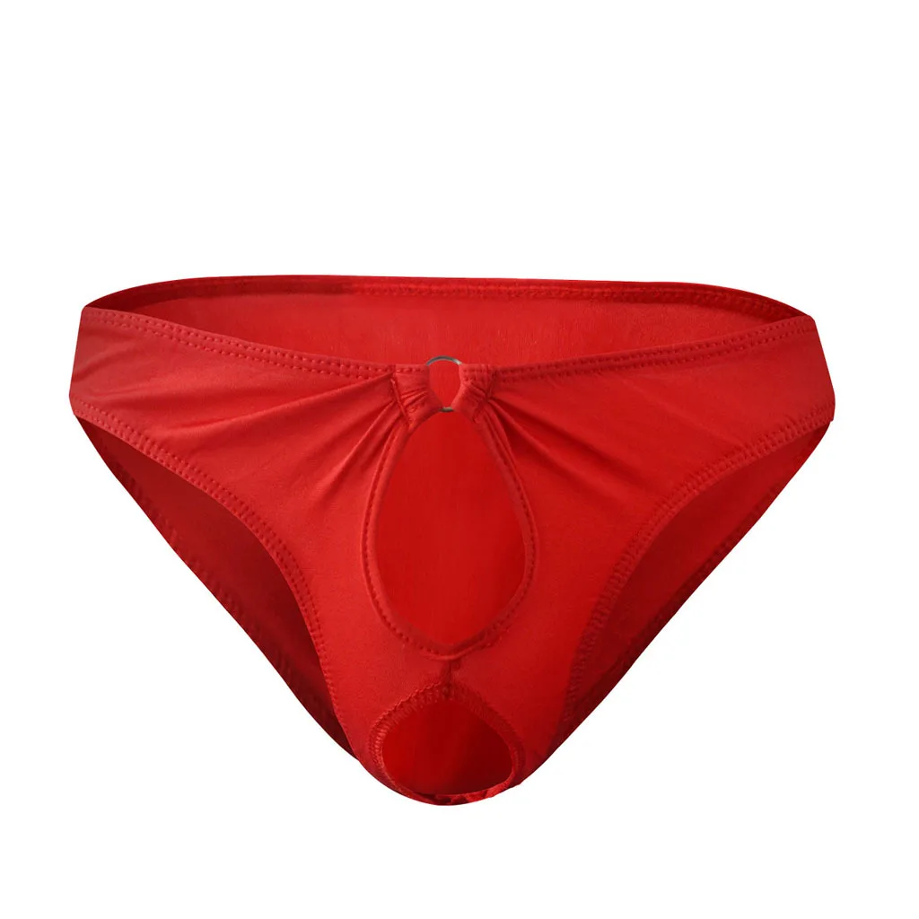 Biancheria intima da uomo erotica Foro per pene aperto G-String Gay Sexy Vita bassa Breve Perizoma Lingerie Sissp Mutande porno Cazzo esposto Undies