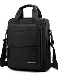 Waterproof Business A4 File Bag 13 Inch Vertical Style Laptop Bag Men's Handheld Diagonal Computer Bag Oxford Casual Business...