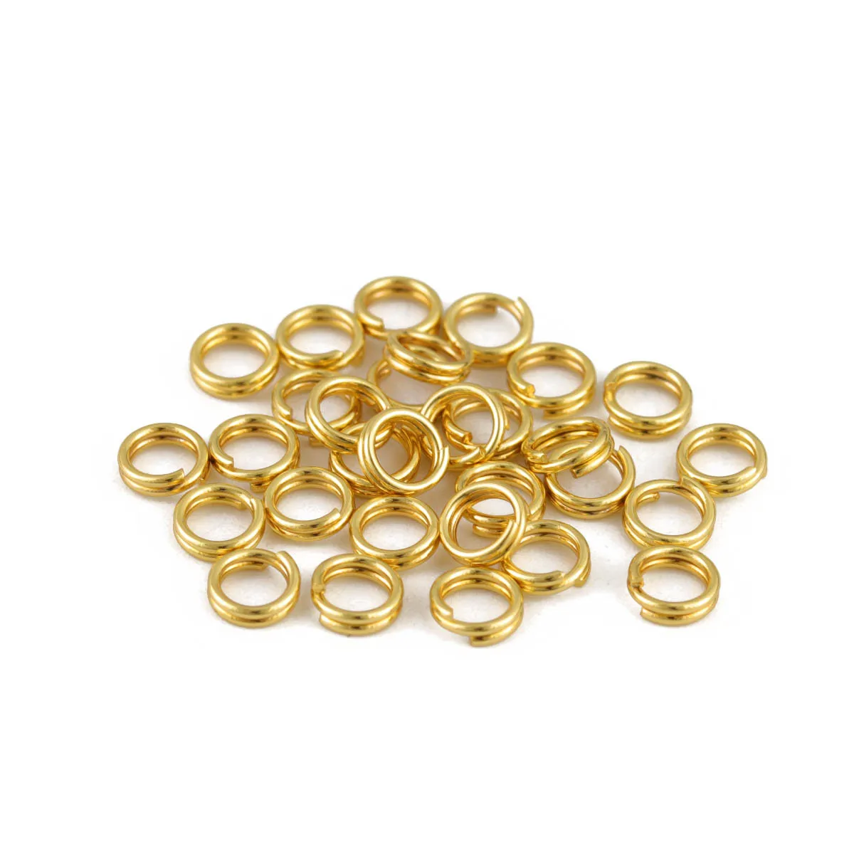 100pcs/lot 5-110mm Stainless Steel Open Double Jump Rings For Jewelry Making DIY Key Double Split Rings Connectors Finding