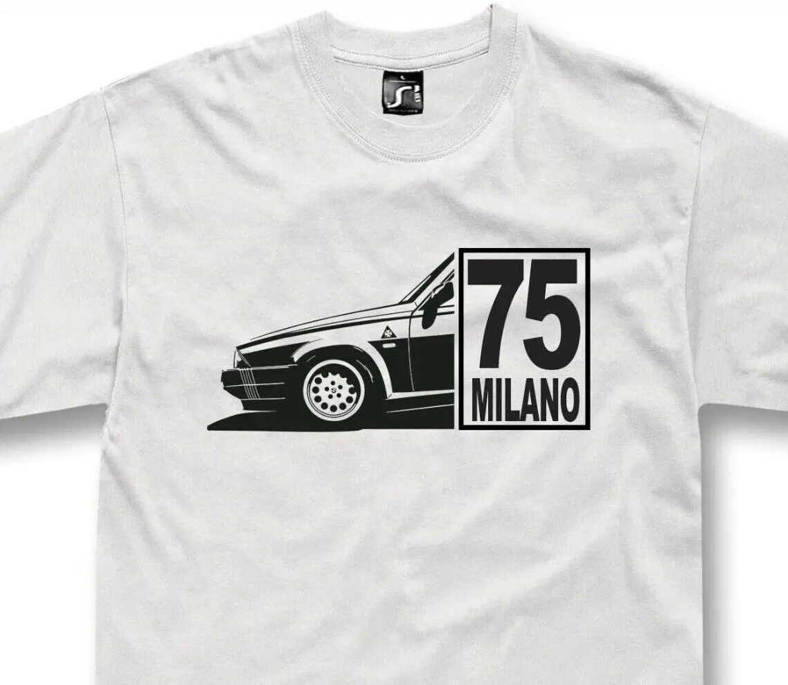Image of 2024 Alpha S Romeo 75 Fan T-Shirt Classic V Double Spark Turbine Sommer T-Shirt aus reiner Baumwolle-S-3XL