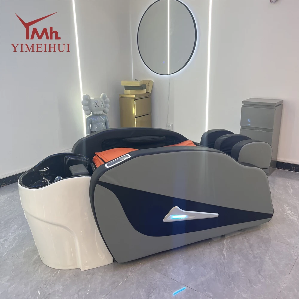 Electric Massage Shampoo Bed Steam Ambient Light Hair Wash Salon Sink Equipment