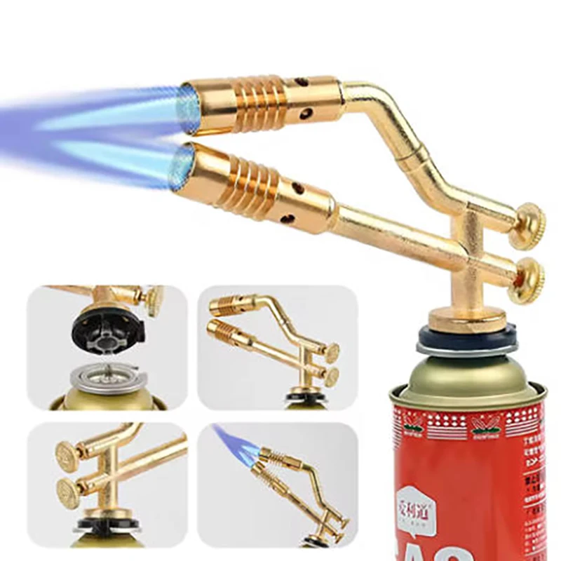 

High Quality Torch Head Pipe Welding Gas Torch Temperature 1300° Flamethrower Outdoor Camping Barbecue Portable Solder Heat Gun