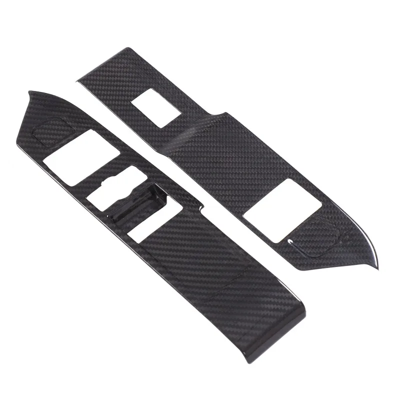 

2pcs Real Carbon Fiber For 2024-2025 Land Rover Defender 90 Car Window Glass Lift Panel Frame Stickers Interior Accessories