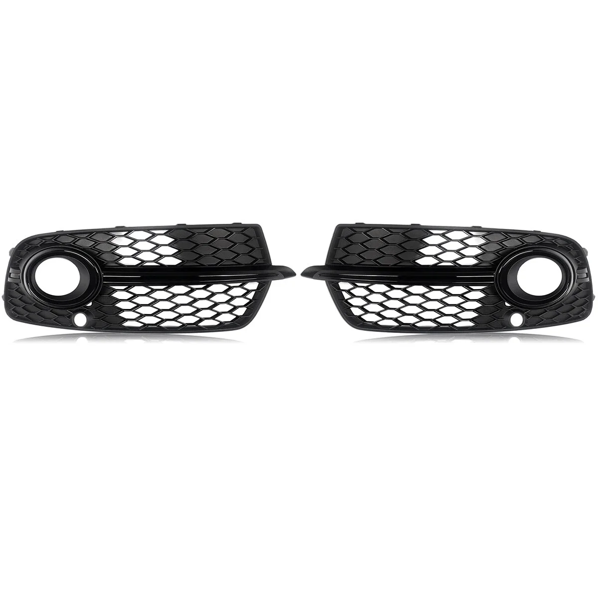 Fog Light Grille Fit For Audi Q5 Sport Front Bumper S-Line 2013-2017 Front Fog Lamp Cover Case Frame Black Pair Car Accessories