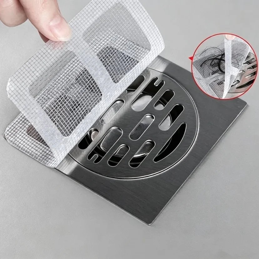 Disposable Shower Drain Hair Catcher Mesh Shower Drain Covers Floor Sink Strainer Filter Hair Stopper For Bathroom Kitchen view 4