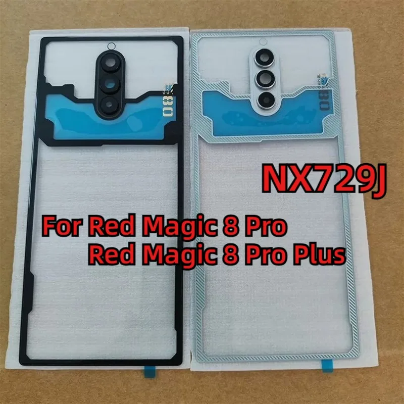 For ZTE Nubia Red Magic 8 Pro Magic8 Pro+ Plus NX729J Rear Battery Back Cover Glass Door Lid Shell Frame Case Housing Replace