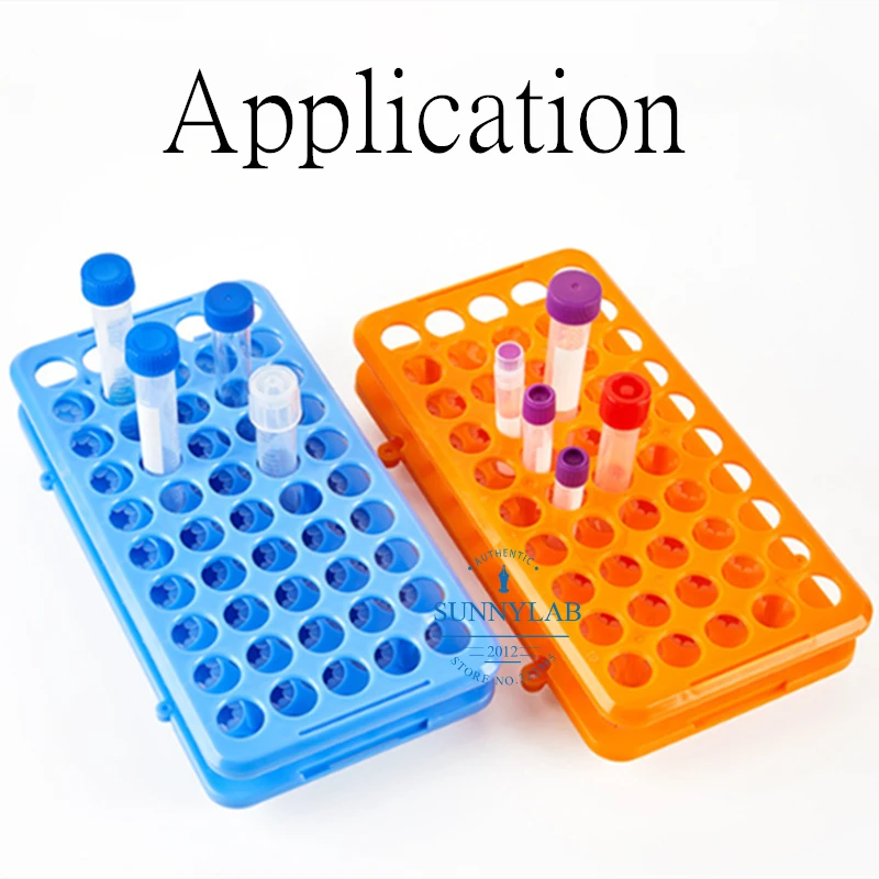 1Pcs Plastic Colorful 50holes Multifunctional Centrifuge Tube Rack Freezing Pipe Test Tube Holder