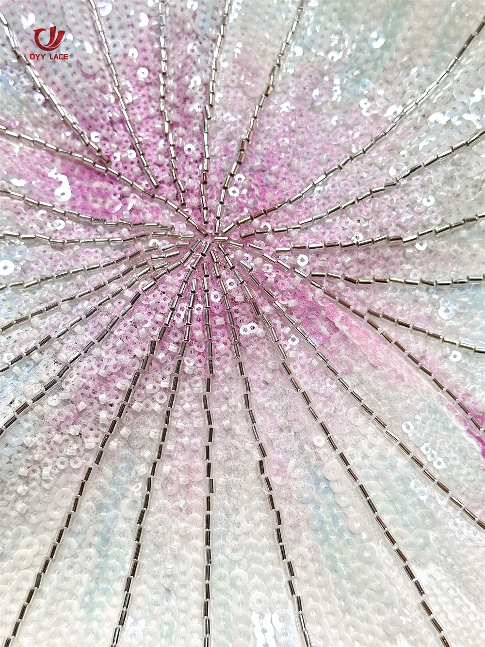 

5 Yards Luxury African Sequins Lace Fabric 2026 High Quality French Nigerian Groom Beaded Lace Fabric For Sewing Dress