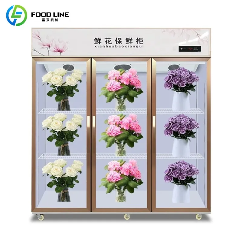 FL Customized 2 Doors Fresh Flowers Preservation Floral Storage Commercial Flower Cooler Cabinet Refrigerator Display Fridge