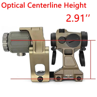 Metal T01 T02 Scope 2.91“ Raise Mount Tactical Red Dot Sight Base Hunting 20mm Picatinny Rail UNIT FAST FTC Magnifier Mount