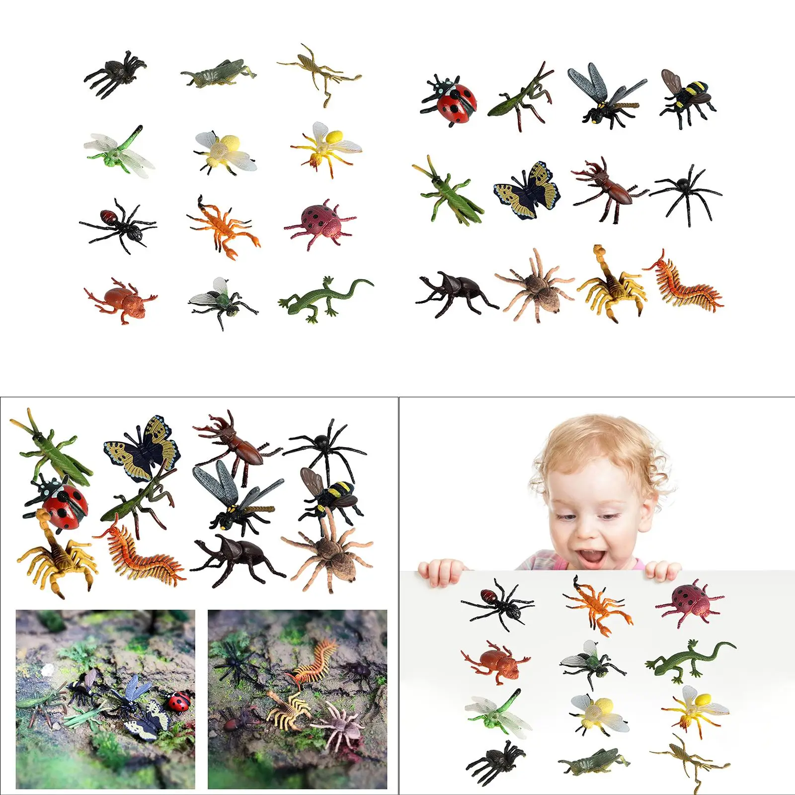 

Animal Figure Toys Realistic Plastic Animals Educational Classroom Learning Props for Early Childhood Montessori Playset