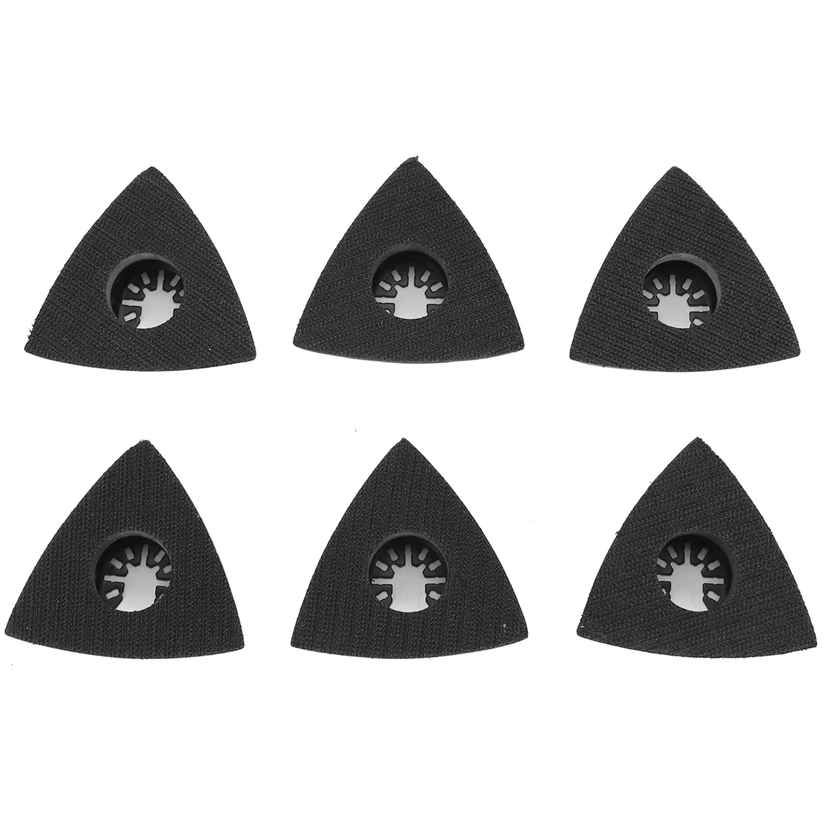 6 Pcs 3-1/8 Inch Power Oscillating Tool Sanding Pads, 80mm Triangle Sanding Pads Universal Quick-Release Multitool Pad