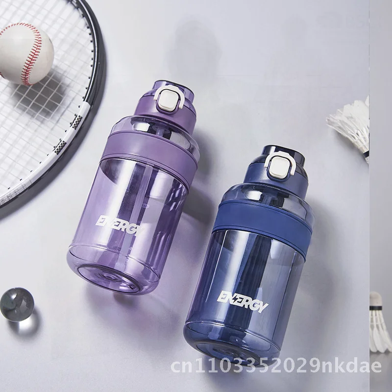 

Спортивный чайник Fuxing, 1500 мл, портативная чашка для воды большой емкости для мужчин с весами для фитнеса, всасывающая трубка против падения, глубокое использование на открытом воздухе