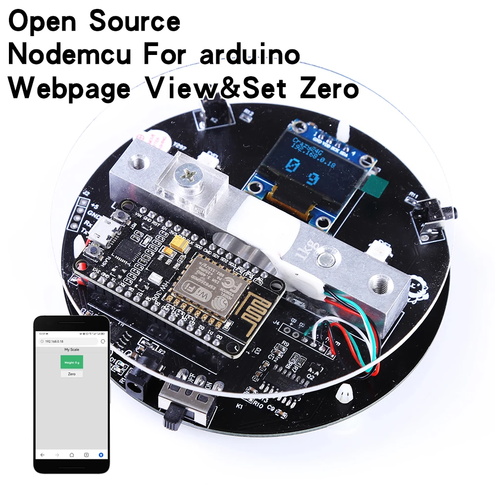 Open Source Electronic Scale Diy Kit For arduino Nodemcu ESP8266 HX711 AD Module Weight Sensor Electronic Scale