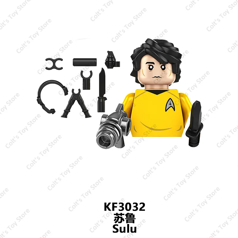 2024 Star Trek Classic Movie Mini Action Figures Spock Captain James T Kirk Model Building Blocks Toys Children MOC Gift Kit