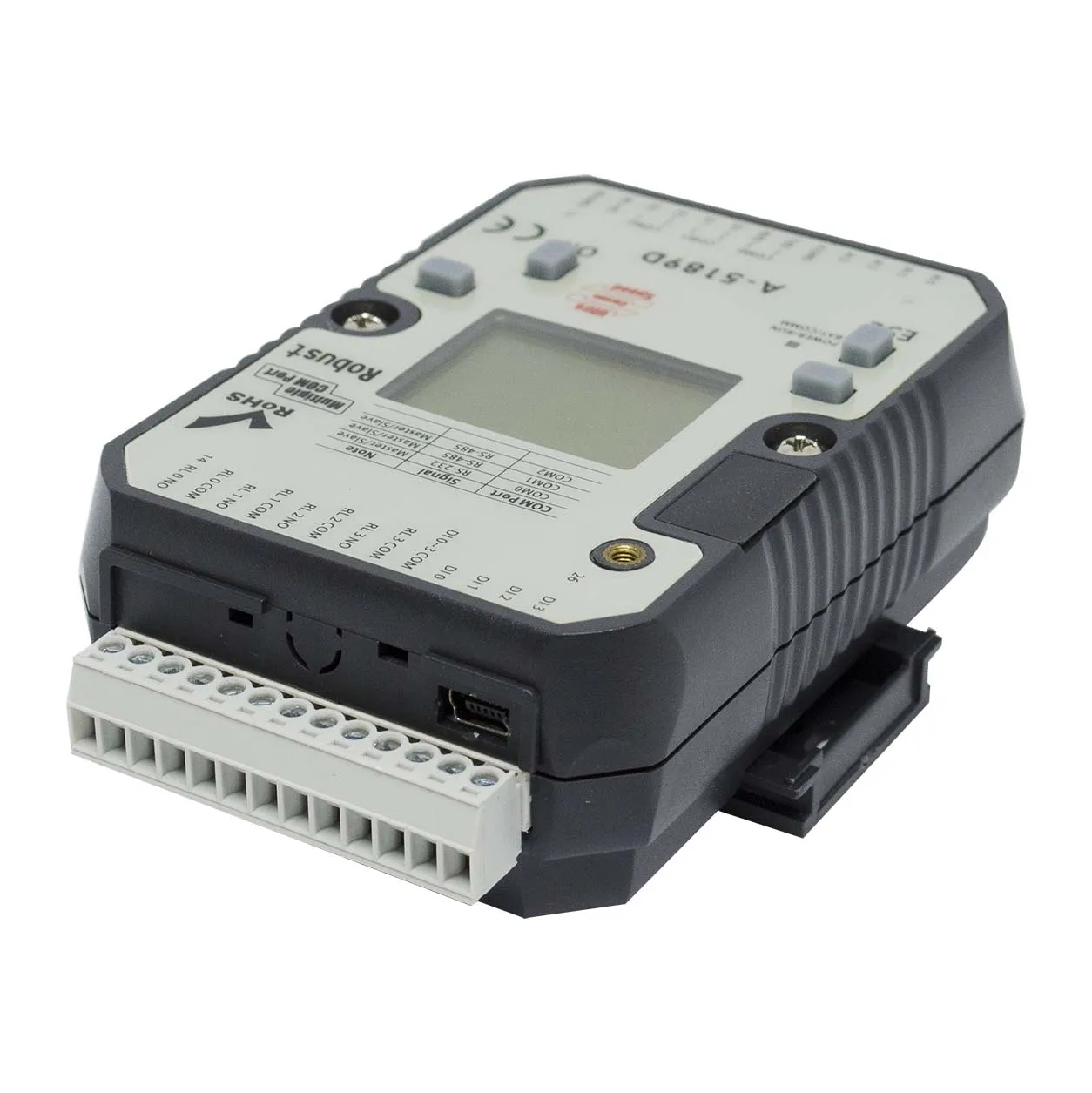 เอาต์พุตหน้าจอ LCD PLC รีเลย์ตัวควบคุม Modbus PLC 4DO 4DI (รีเลย์) 4AI(0-10V)(A-5189D)