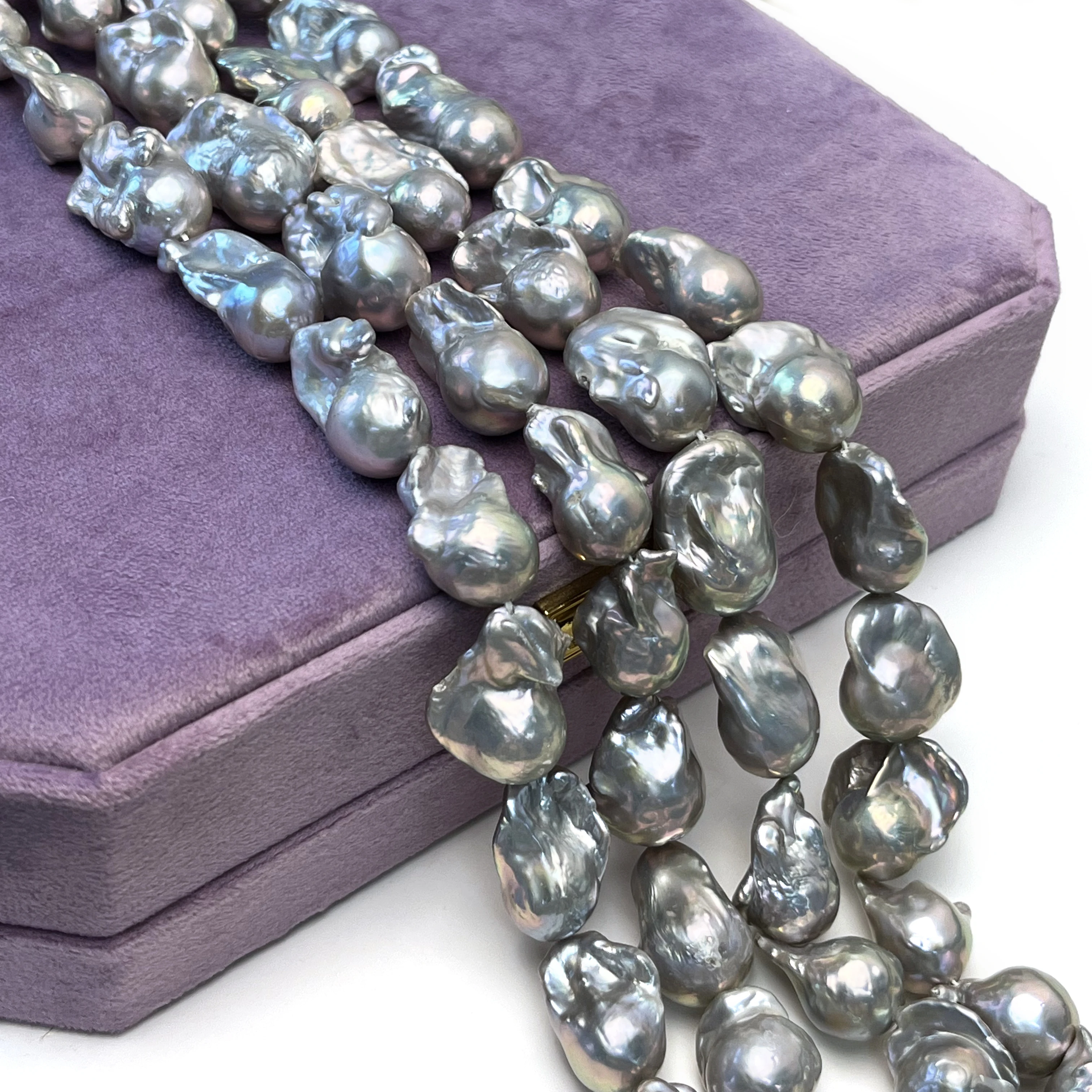 

AAAAA High-Quality Irradiated Gray Tail Beads Natural Freshwater Pearls Beads for Jewelry Making DIY Necklace Earrings Accessory