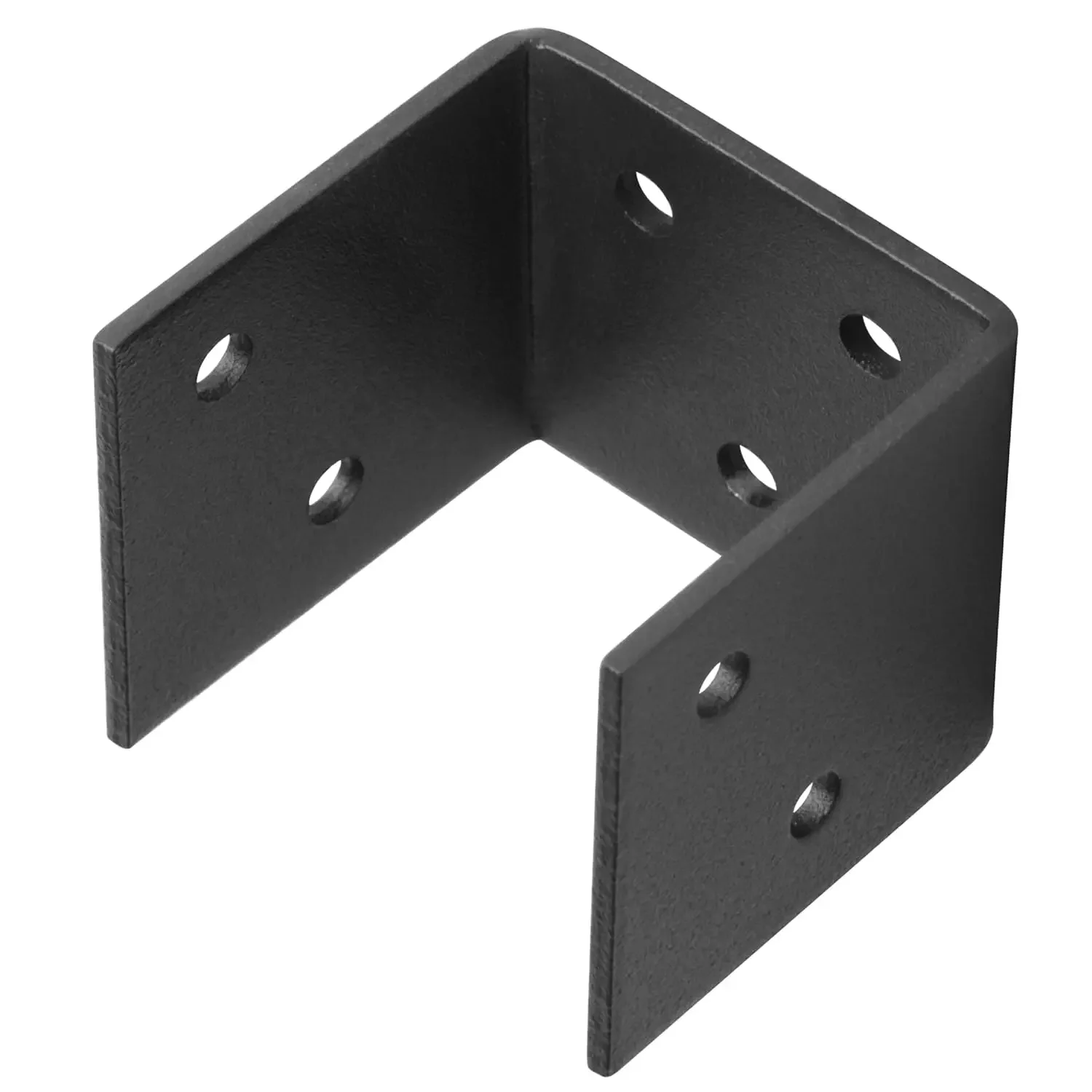 New 6 PCS Black Half Post Base Fit 2x2, 2x4 Post, Joist Hanger Connector for Deck Railing Support, Thickness 3/32