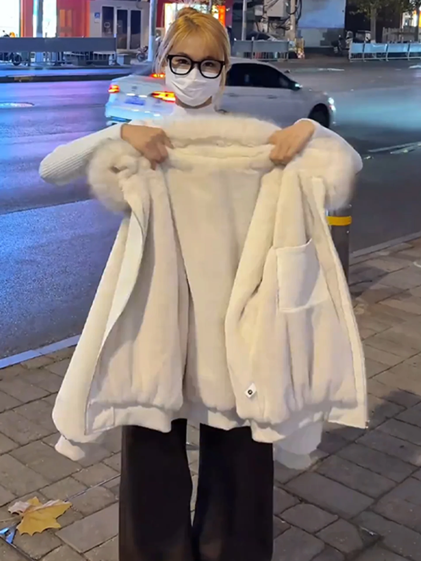 

Thiened Winter Cotton Jaet for Men And Women with Fur Collar Warm Hooded Coat Cold Resistant Clothing Harbin Sle Long S...