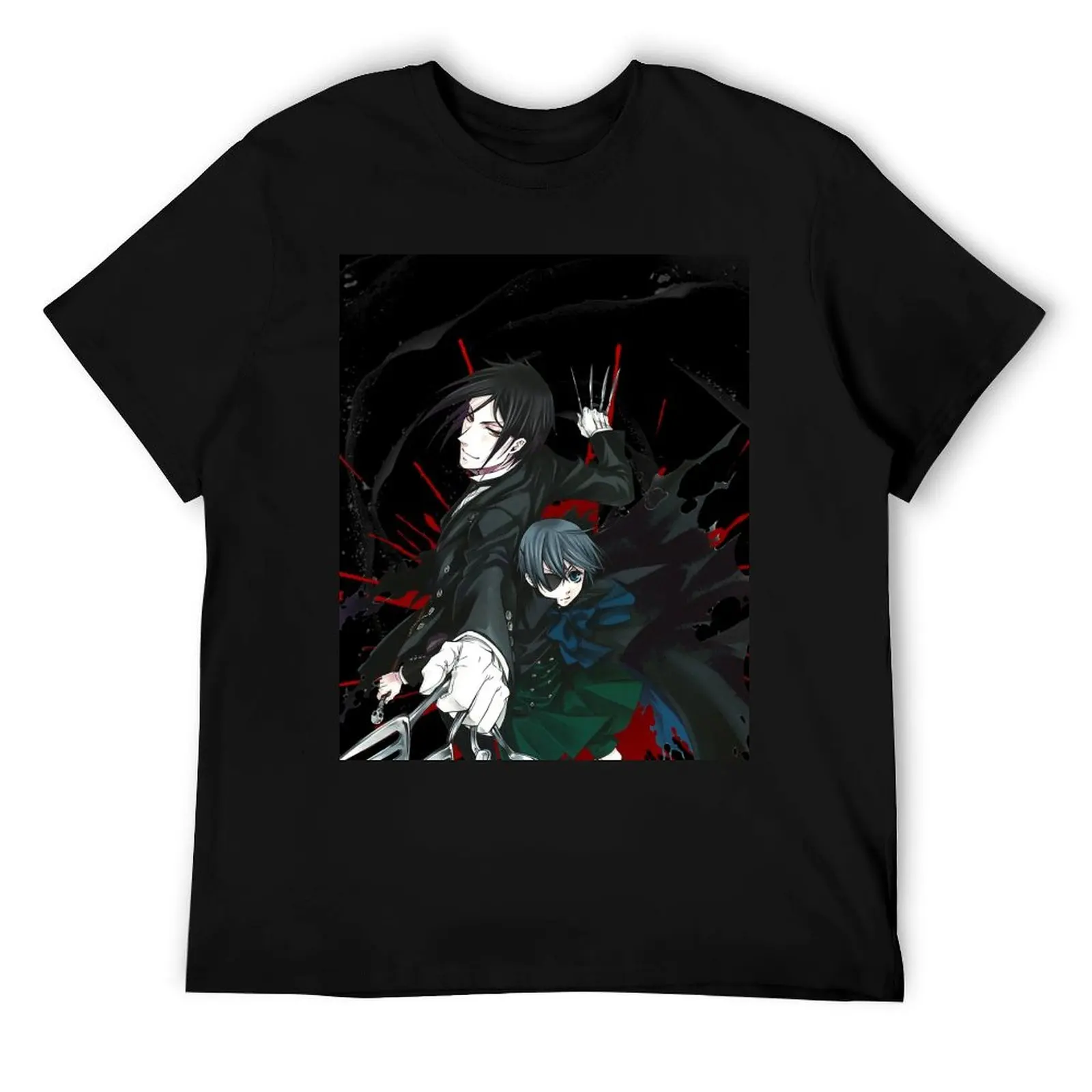 

Ciel and Sebastian Black Butler T-Shirt man t shirt heavy cotton t shirts designer t shirt man luxury T-Shirt